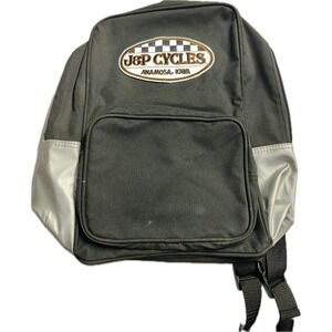 J&P‎ Cycles Small Backpack Patch Logo Black Motorcyle Bike